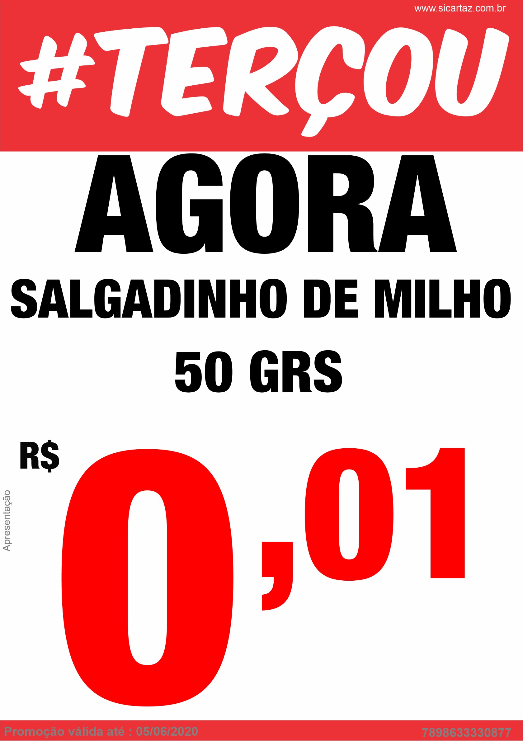 cartaz de preço